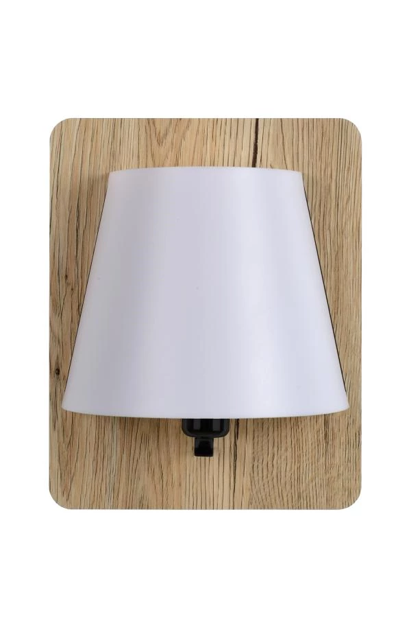 Lucide IDAHO - Wall light - 1xE14 - Light wood - turned off